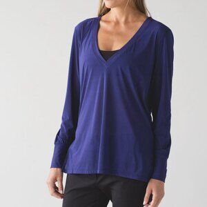 [10] Lululemon Get Low Long Sleeve Emperor Blue